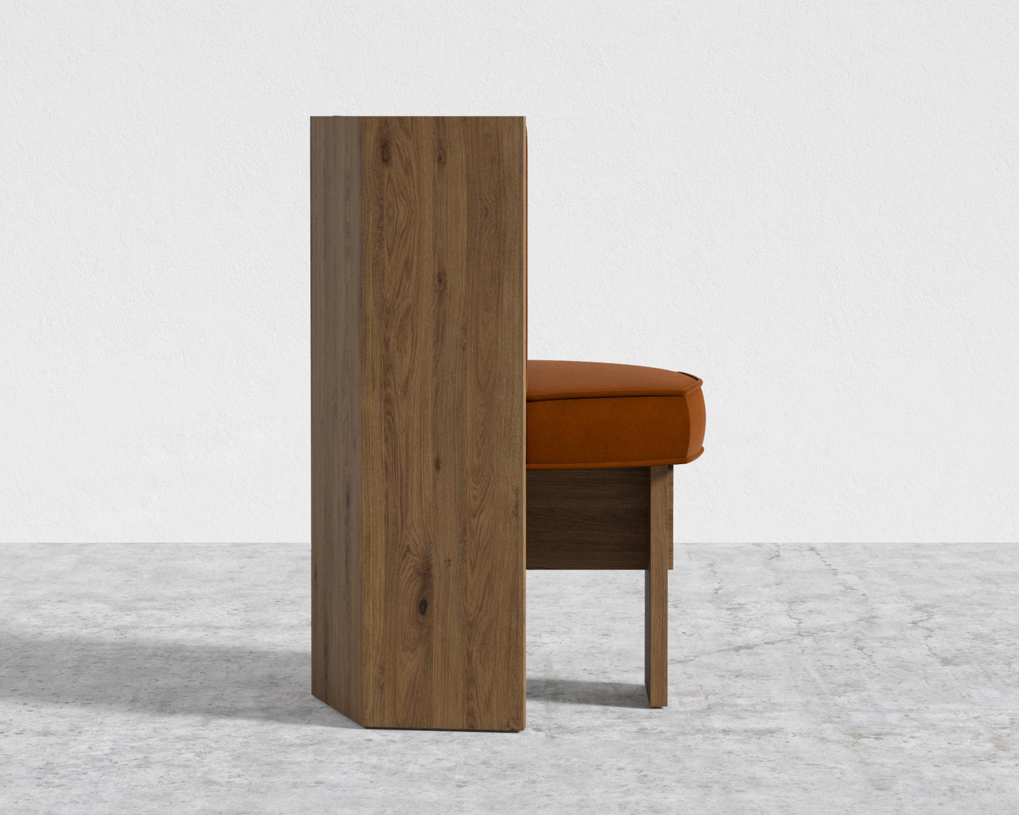 Retreat Chair by Maria Sharapova - Faux Mohair - Cognac, Natural Acacia