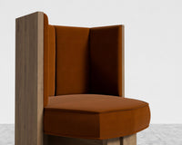 Retreat Chair by Maria Sharapova - Faux Mohair - Cognac, Natural Acacia