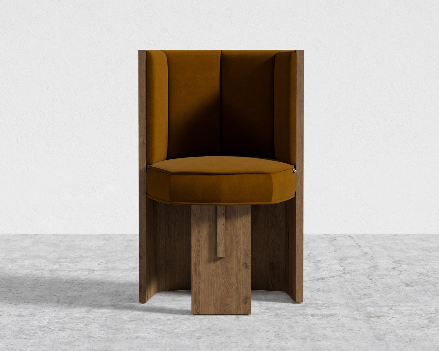 Retreat Chair by Maria Sharapova - Faux Mohair - Ochre, Natural Acacia