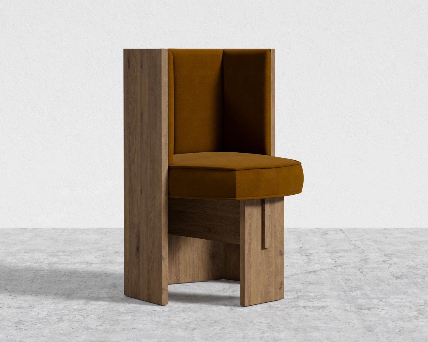 Retreat Chair by Maria Sharapova - Faux Mohair - Ochre, Natural Acacia