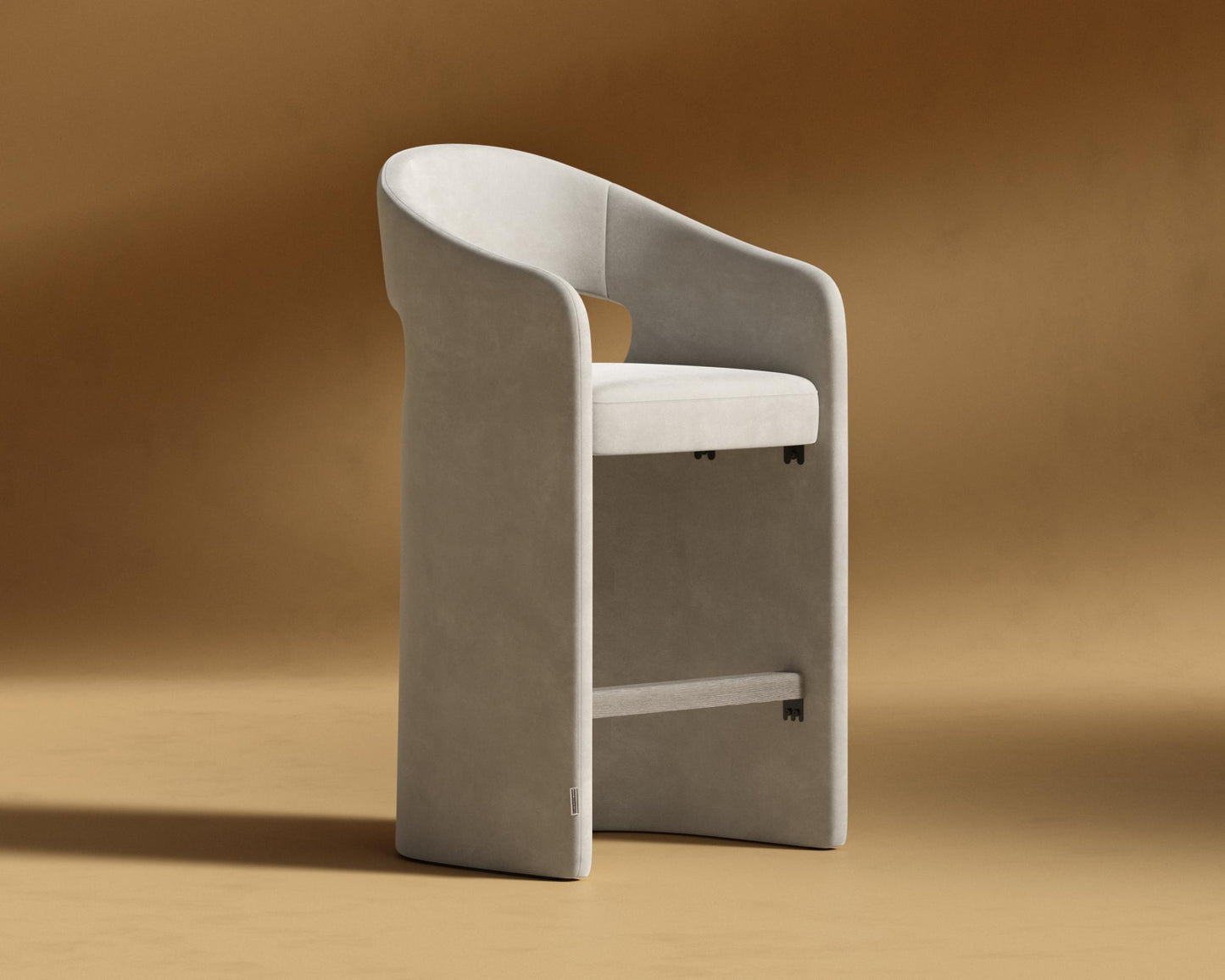Rhea Counter Stool - Venice Vegan Suede - Latte