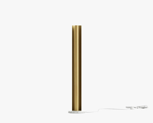 Roma Floor Lamp - Brass w/ White Carrara Marble