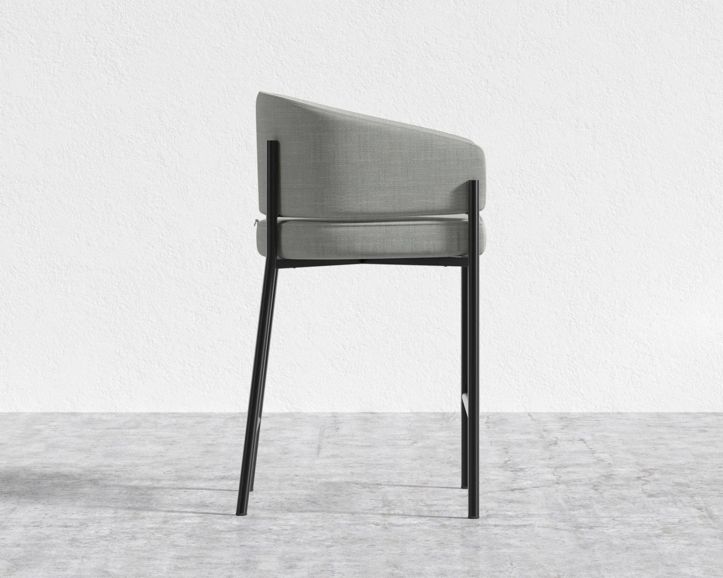 Solana Counter Stool - Performance Linen - Dove, Black - Solana