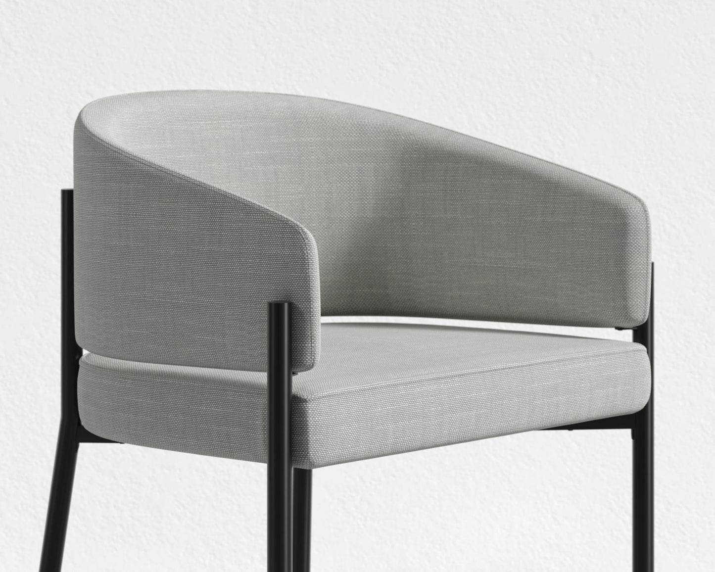 Solana Counter Stool - Performance Linen - Dove, Black - Solana