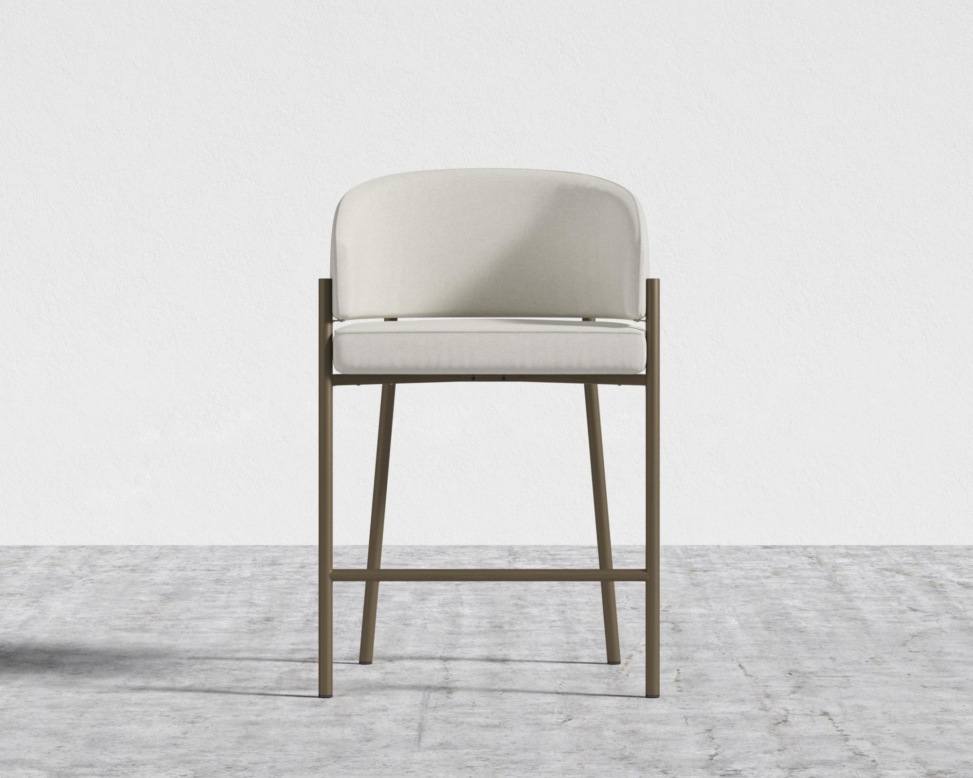 Solana Counter Stool - Modern Felt - Alesund, Antique Brushed Brass - Solana