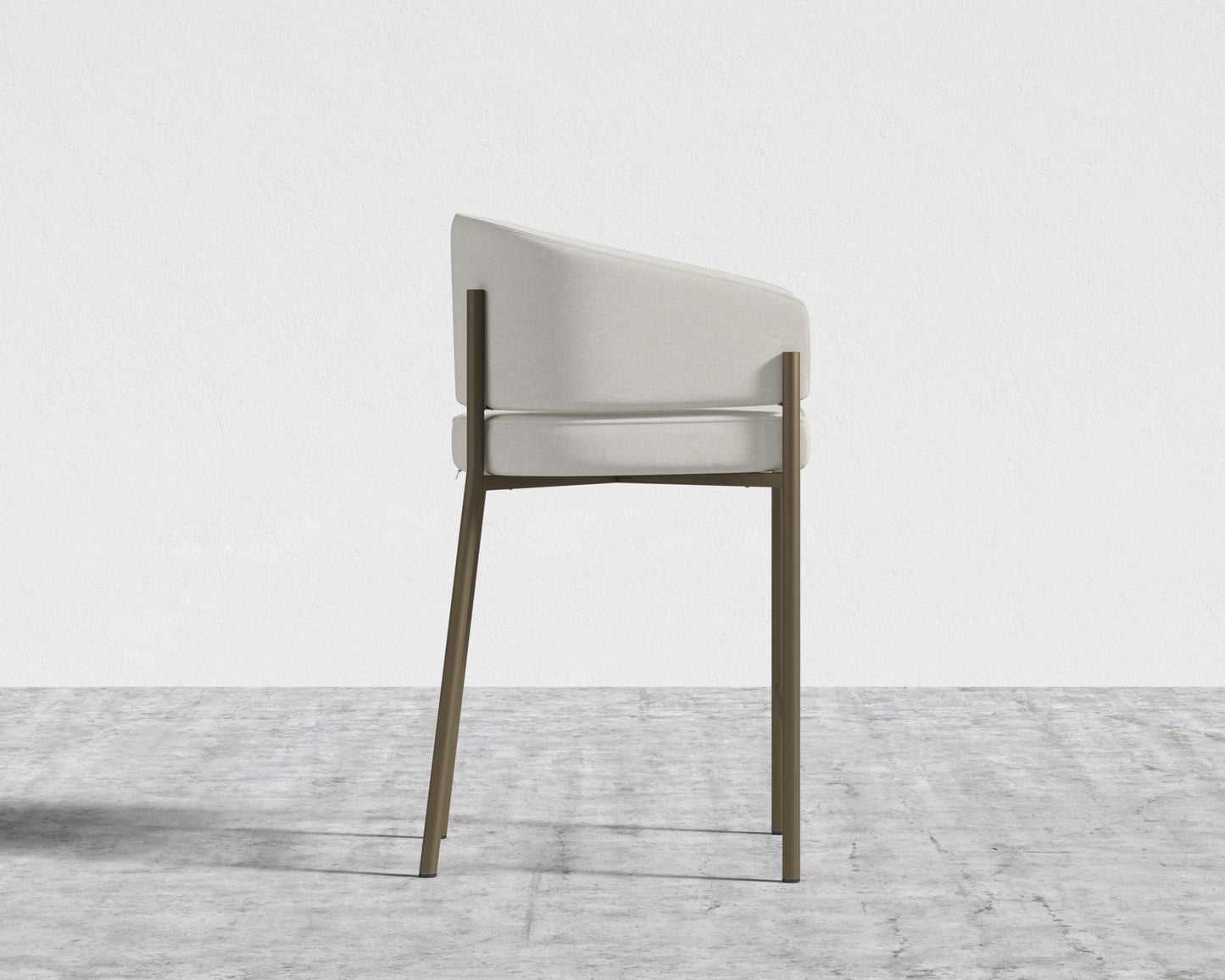 Solana Counter Stool - Modern Felt - Alesund, Antique Brushed Brass - Solana
