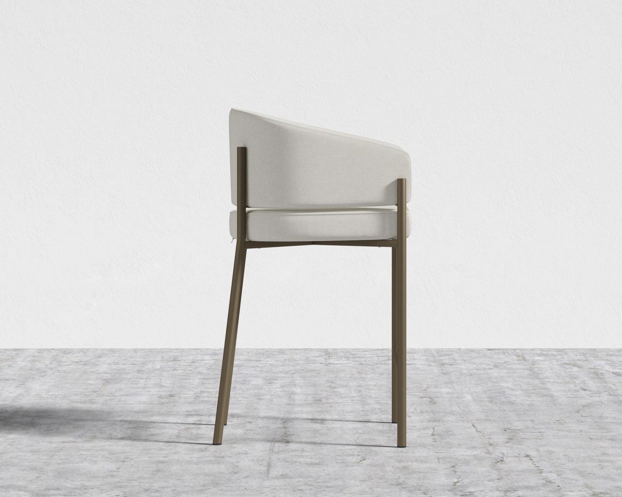 Solana Counter Stool - Modern Felt - Alesund, Antique Brushed Brass - Solana