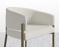 Solana Counter Stool - Modern Felt - Alesund, Antique Brushed Brass - Solana