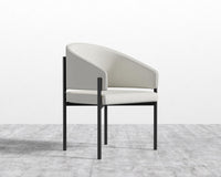 Solana Dining Chair - Modern Felt - Alesund, Antique Brushed Brass - Solana