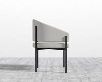 Solana Dining Chair - Modern Felt - Alesund, Antique Brushed Brass - Solana