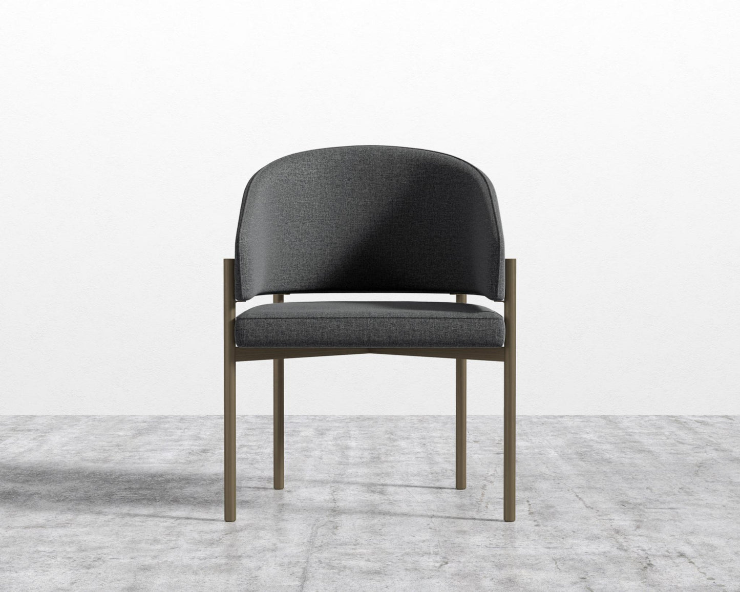 Solana Dining Chair - Modern Felt - Stockholm, Antique Brushed Brass - Solana