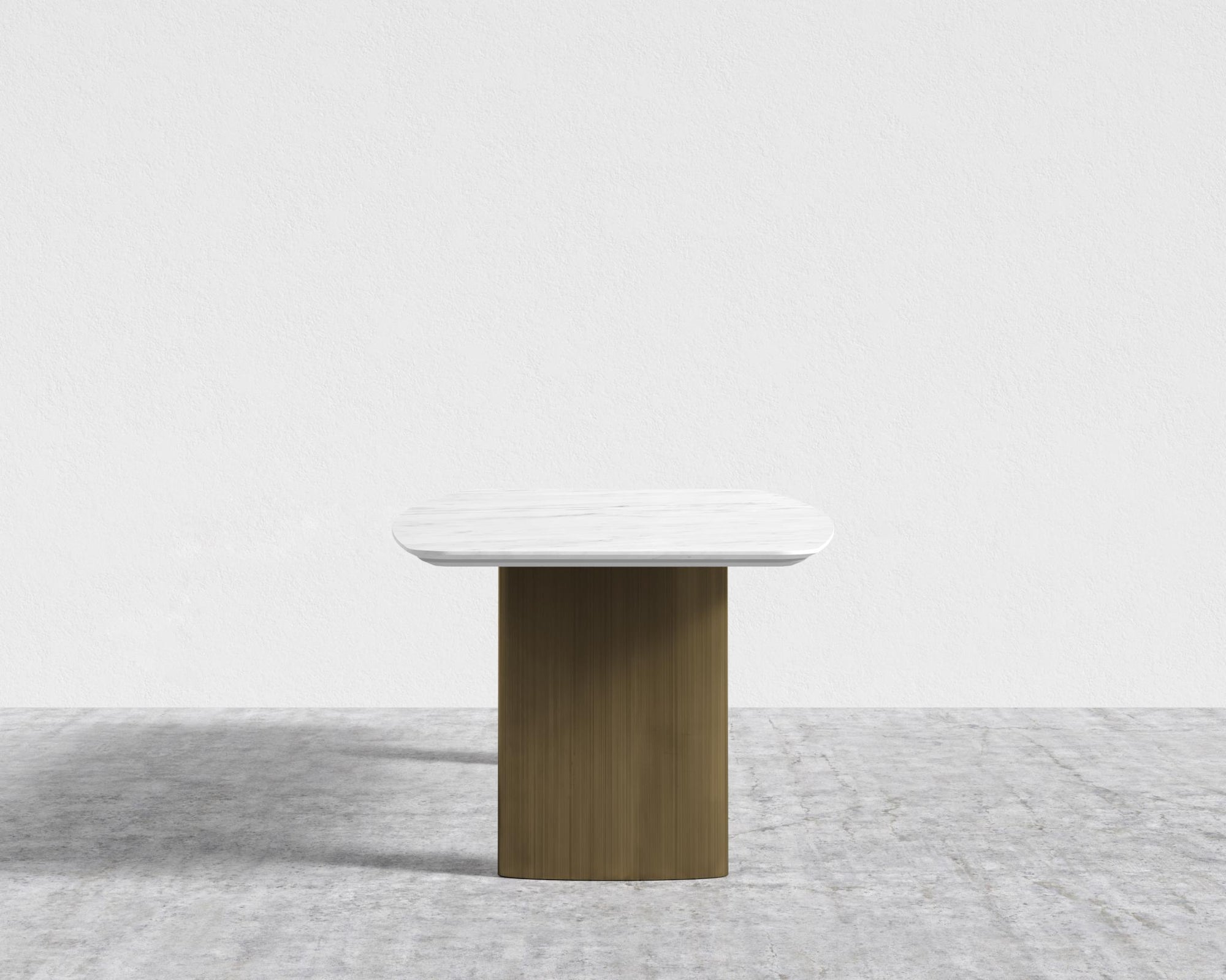 Solana Dining Table - 71" | 180cm, White Carrara Marble, Antique Brushed Brass - Solana