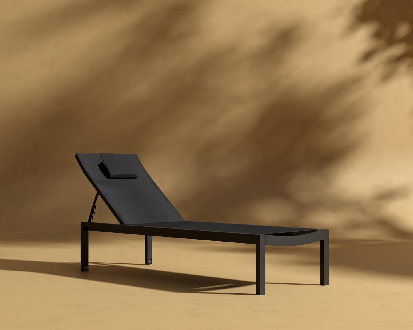 Spencer Outdoor Lounger - Black