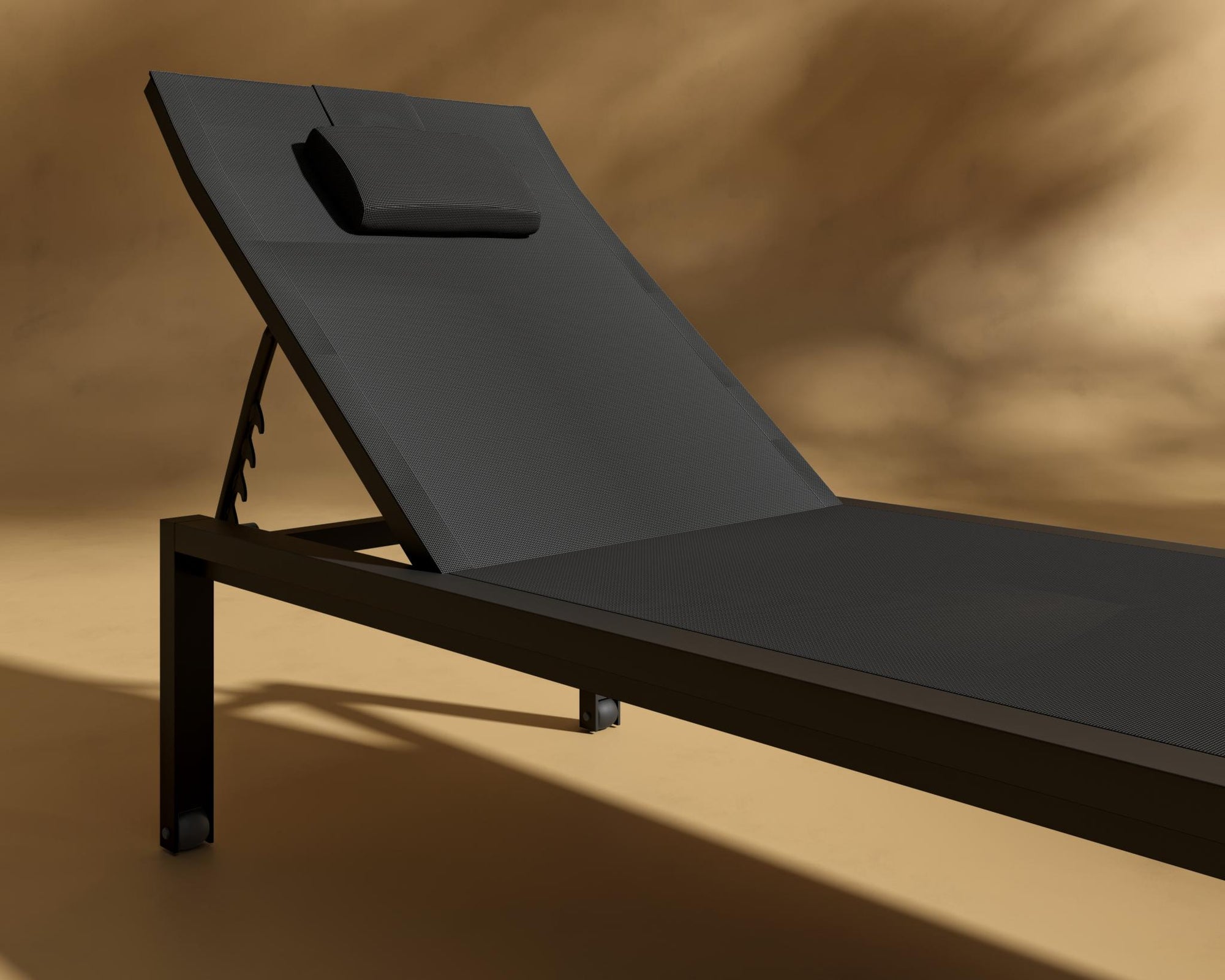 Spencer Outdoor Lounger - Black