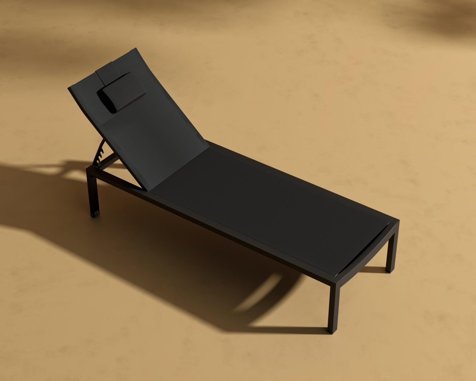 Spencer Outdoor Lounger - Black