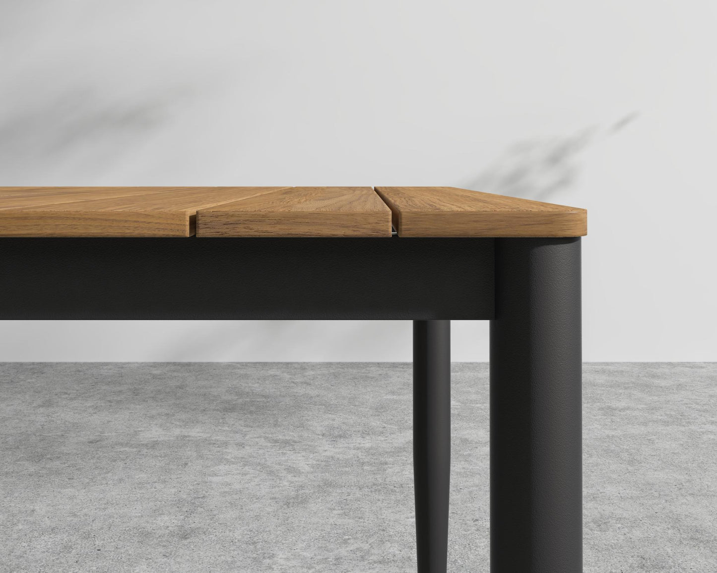 Spencer Outdoor Dining Table - Teak, Black