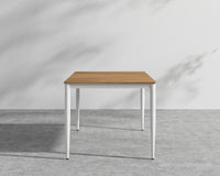 Spencer Outdoor Dining Table - Teak, White