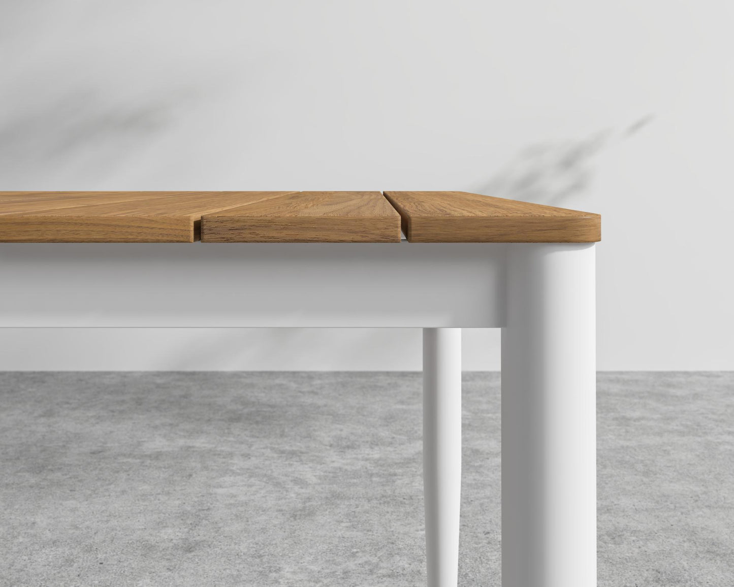 Spencer Outdoor Dining Table - Teak, White