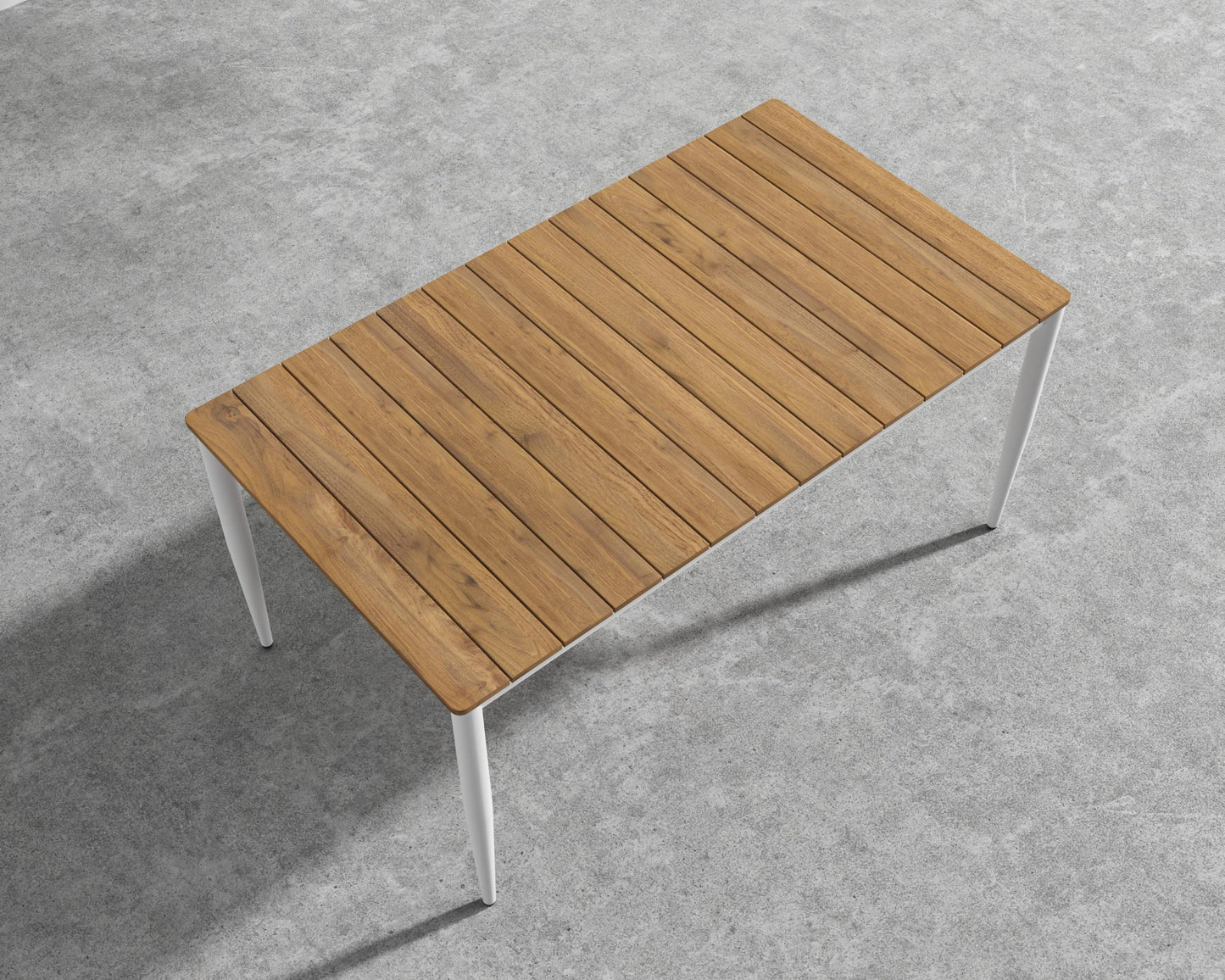 Spencer Outdoor Dining Table - Teak, White