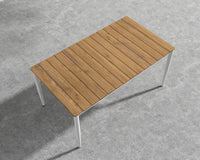 Spencer Outdoor Dining Table - Teak, White