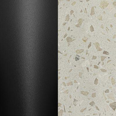 Matte Black w/ White Terrazzo