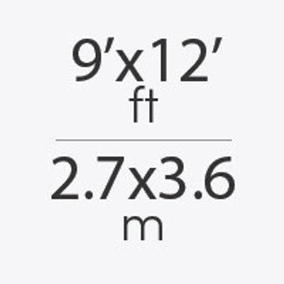 9' x 12' | 2.7 x 3.6m
