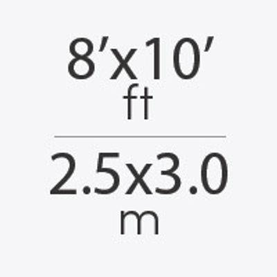 8' x 10' | 2.5 x 3.0 m
