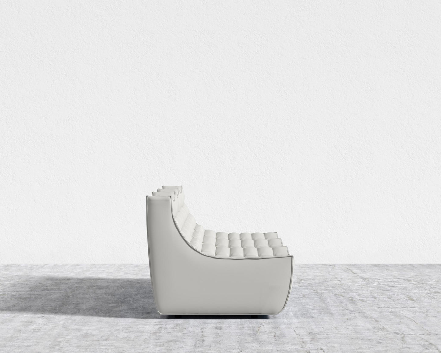 Tanner 3 Seater Sofa - Microfiber Leather - Trento Eggshell