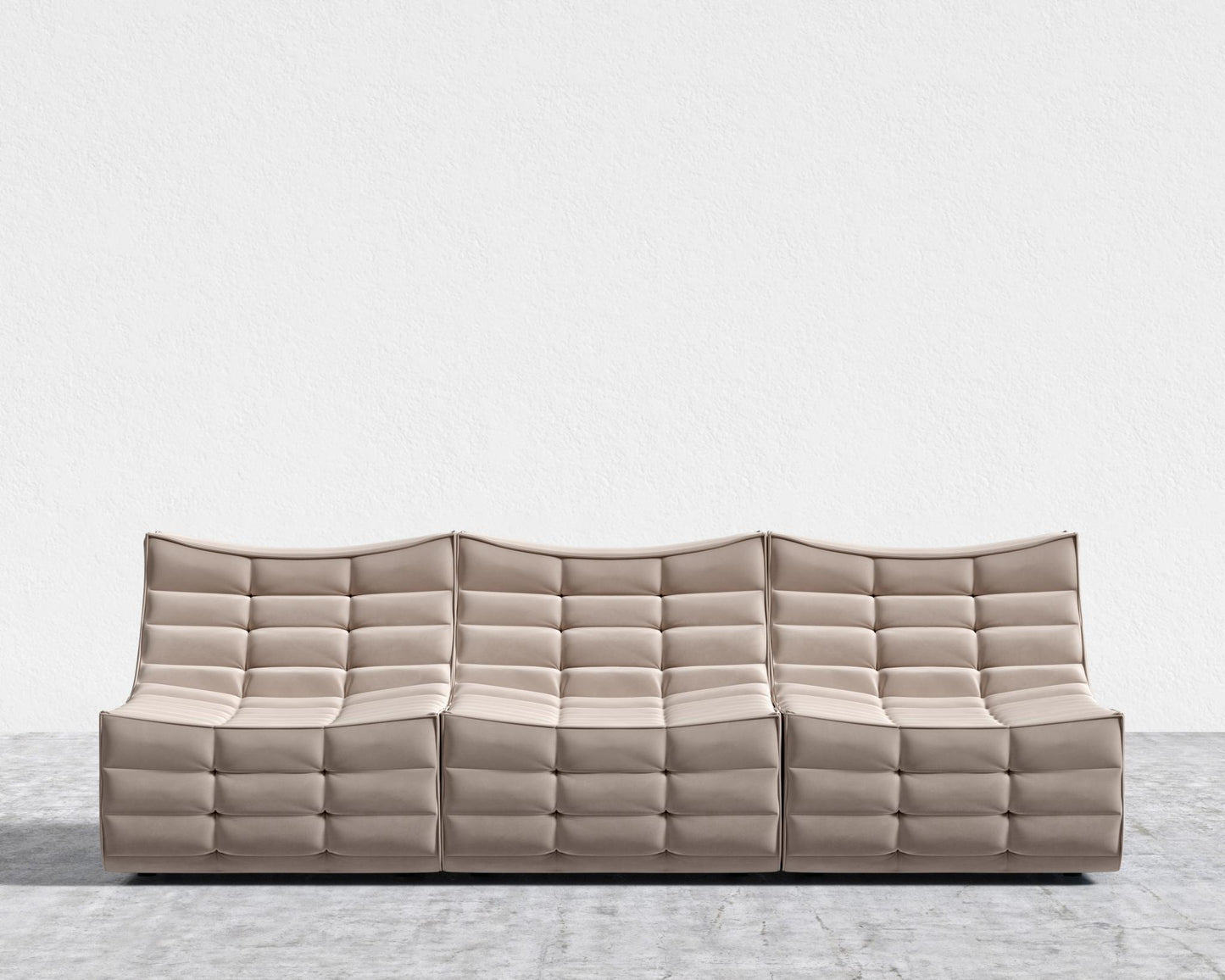 Tanner 3 Seater Sofa - Plush Velvet - Blush