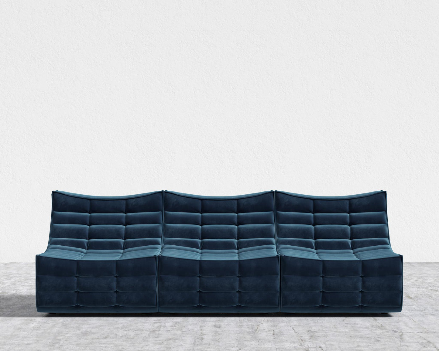 Tanner 3 Seater Sofa - Plush Velvet - Cobalt