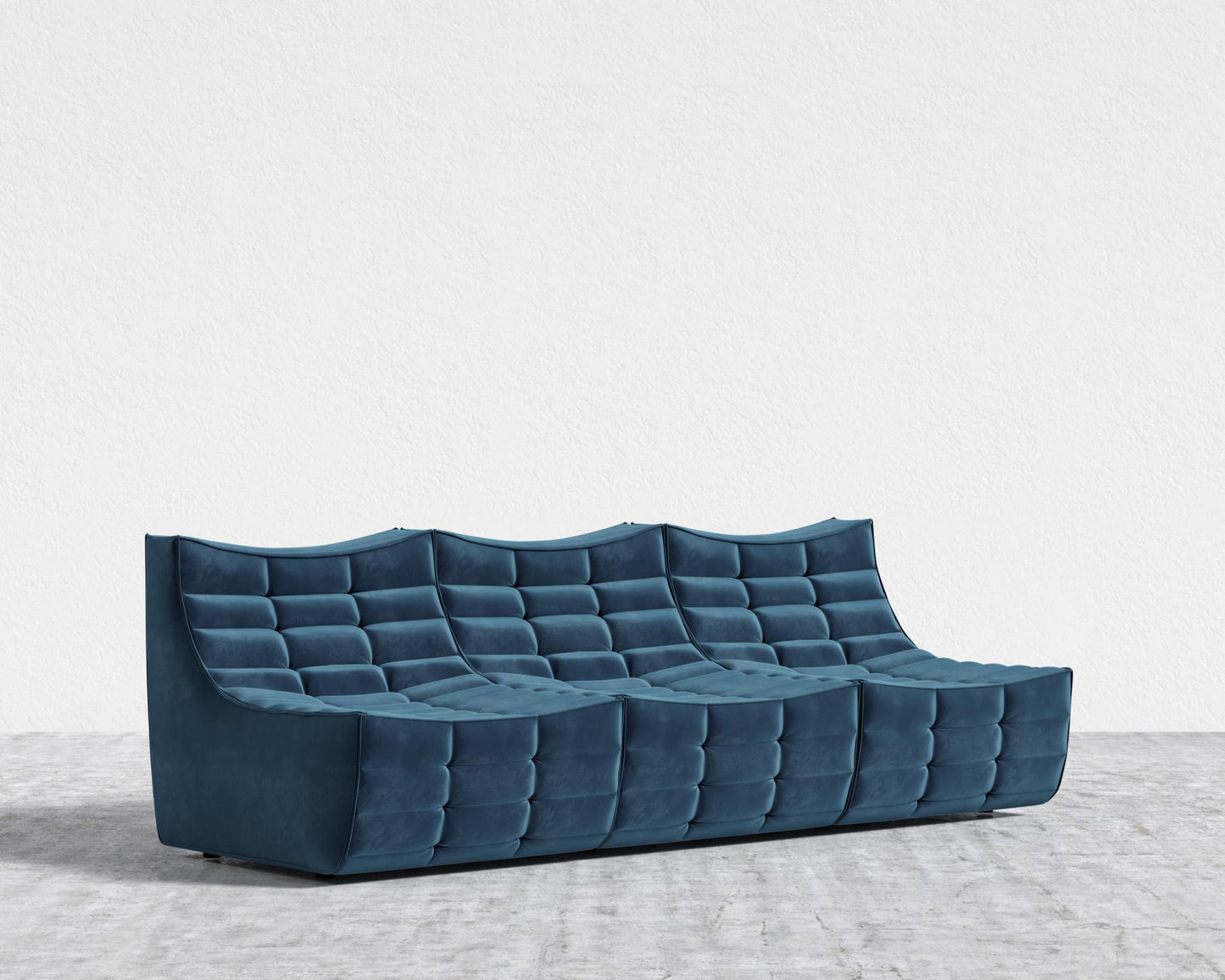 Tanner 3 Seater Sofa - Plush Velvet - Cobalt