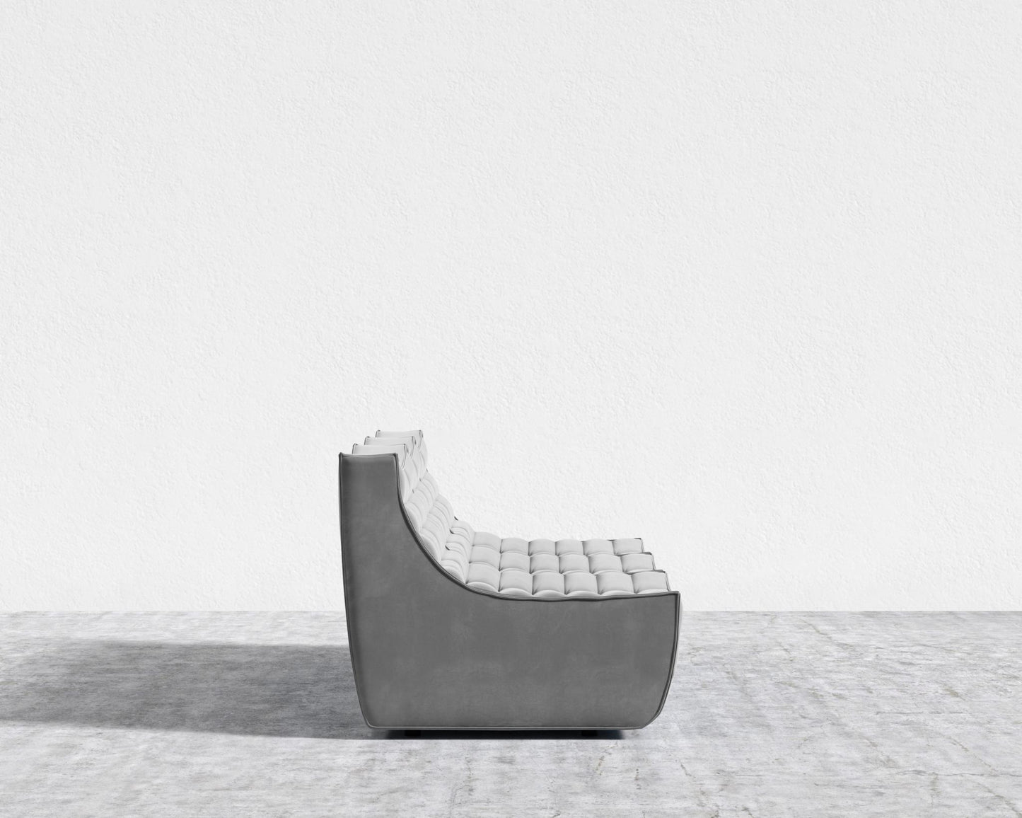 Tanner 3 Seater Sofa - Plush Velvet - Glacier Grey