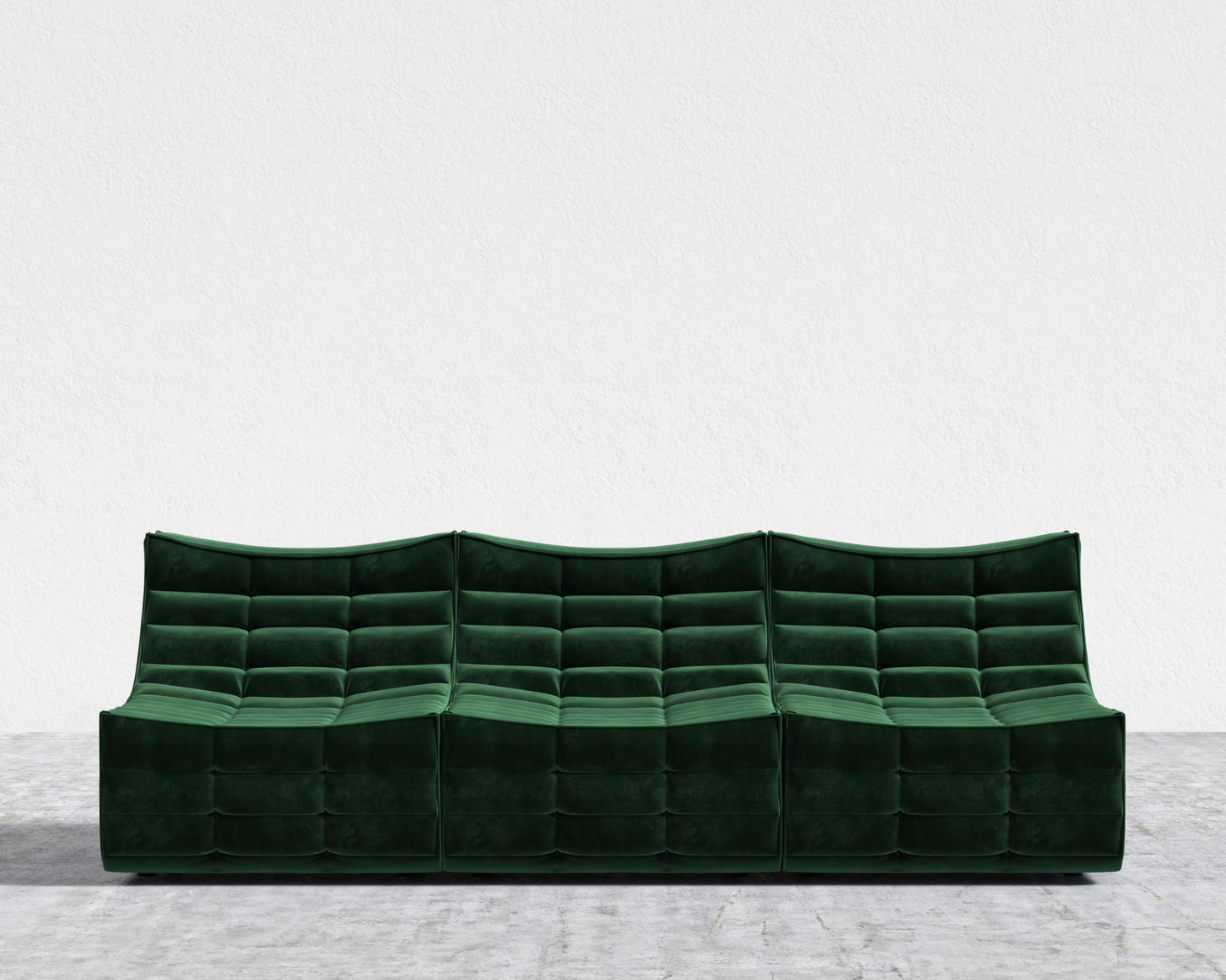 Tanner 3 Seater Sofa - Plush Velvet - Moss