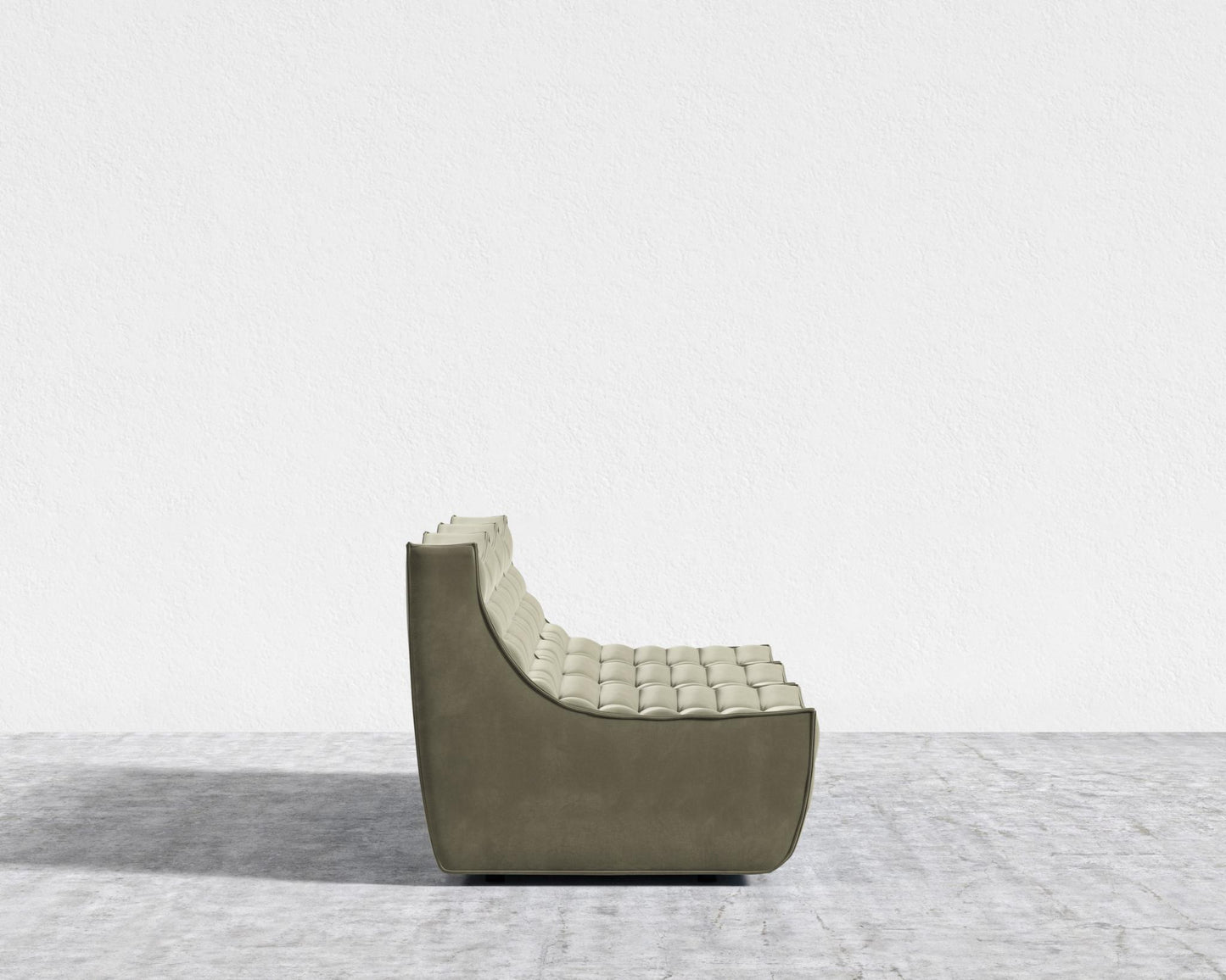 Tanner 3 Seater Sofa - Signature Plush Velvet - Olive Green