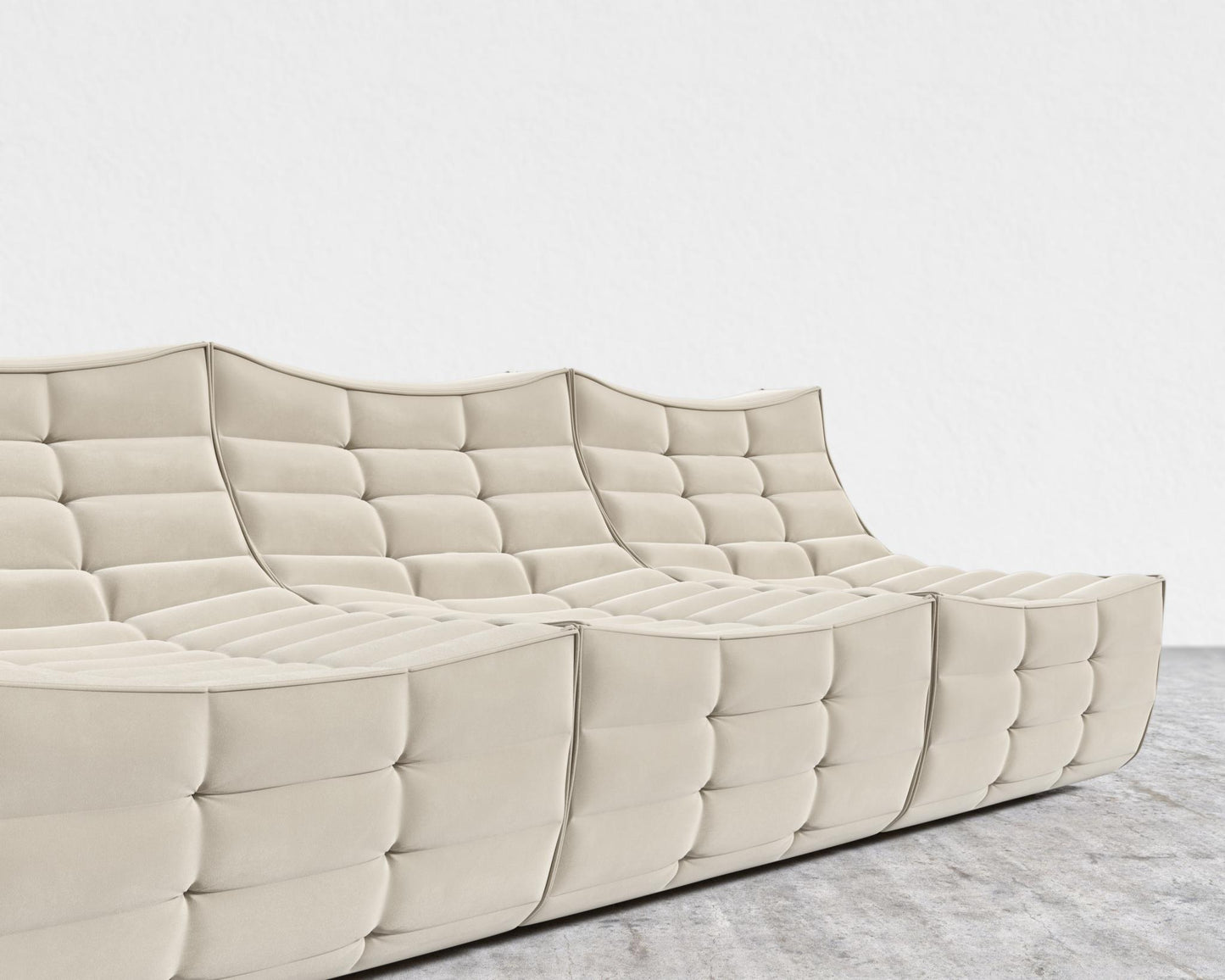 Tanner 3 Seater Sofa - Signature Plush Velvet - Warm Taupe