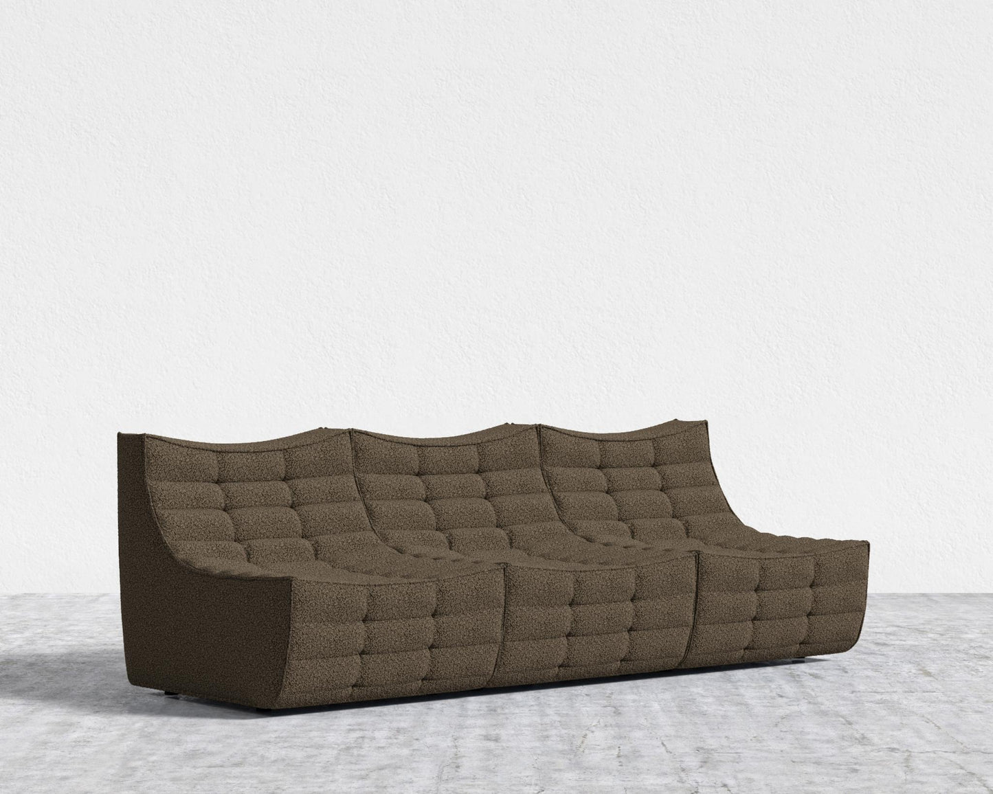 Tanner 3 Seater Sofa - Shearling - Espresso