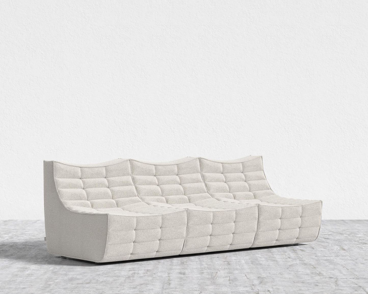 Tanner 3 Seater Sofa - Chatou Bouclé - Pearl