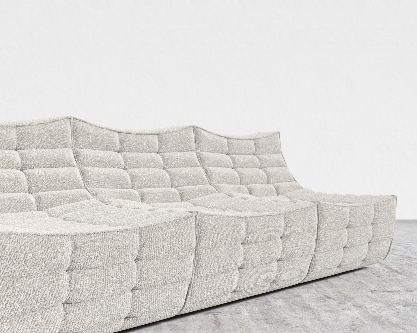 Tanner 3 Seater Sofa - Chatou Bouclé - Pearl