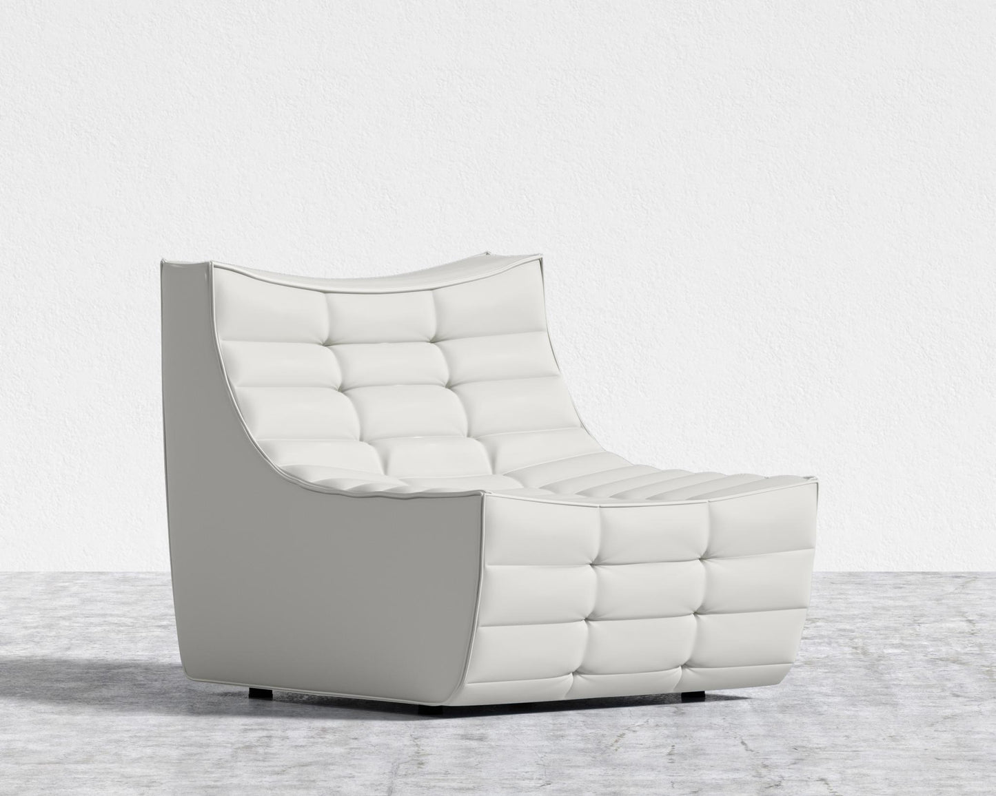 Tanner Armless - Microfiber Leather - Trento Eggshell