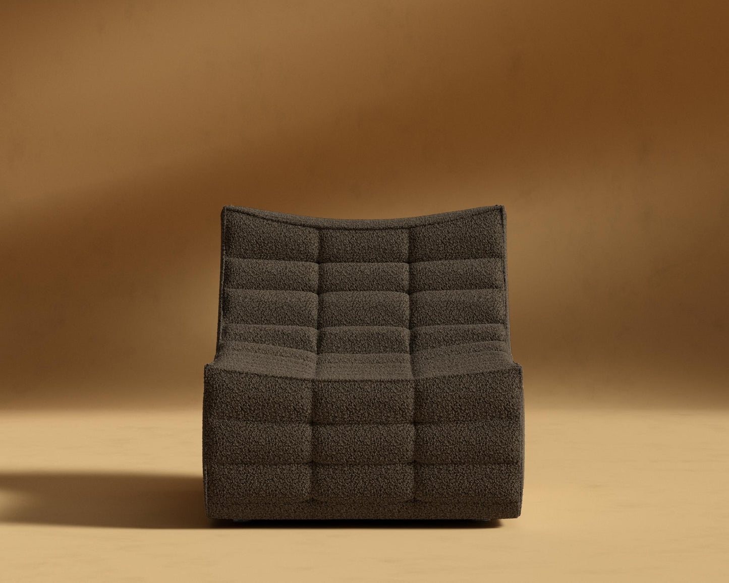 Tanner Armless - Shearling - Espresso