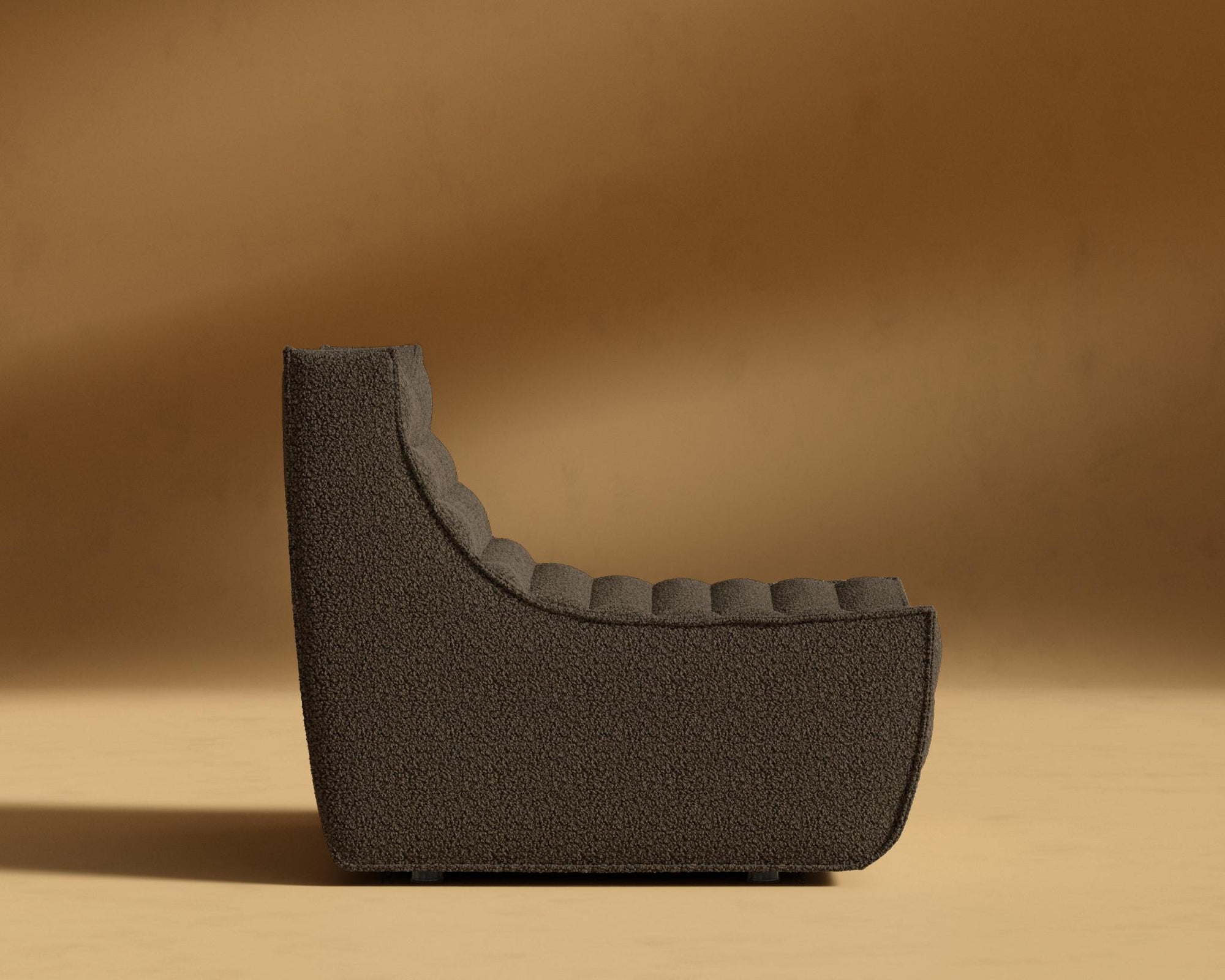 Tanner Armless - Shearling - Espresso