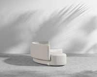 Tano Outdoor Curved Modular Sofa - Black, Outdoor Fabric - Palisades