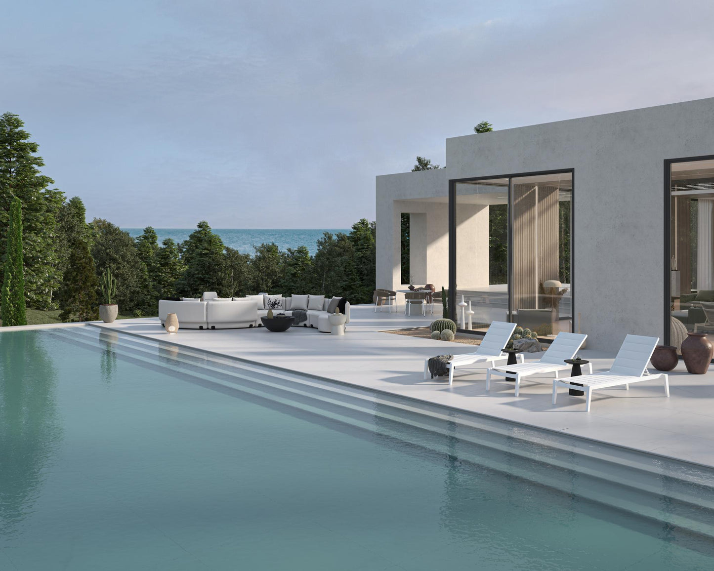 Afton and Winston Concrete Outdoor Scene