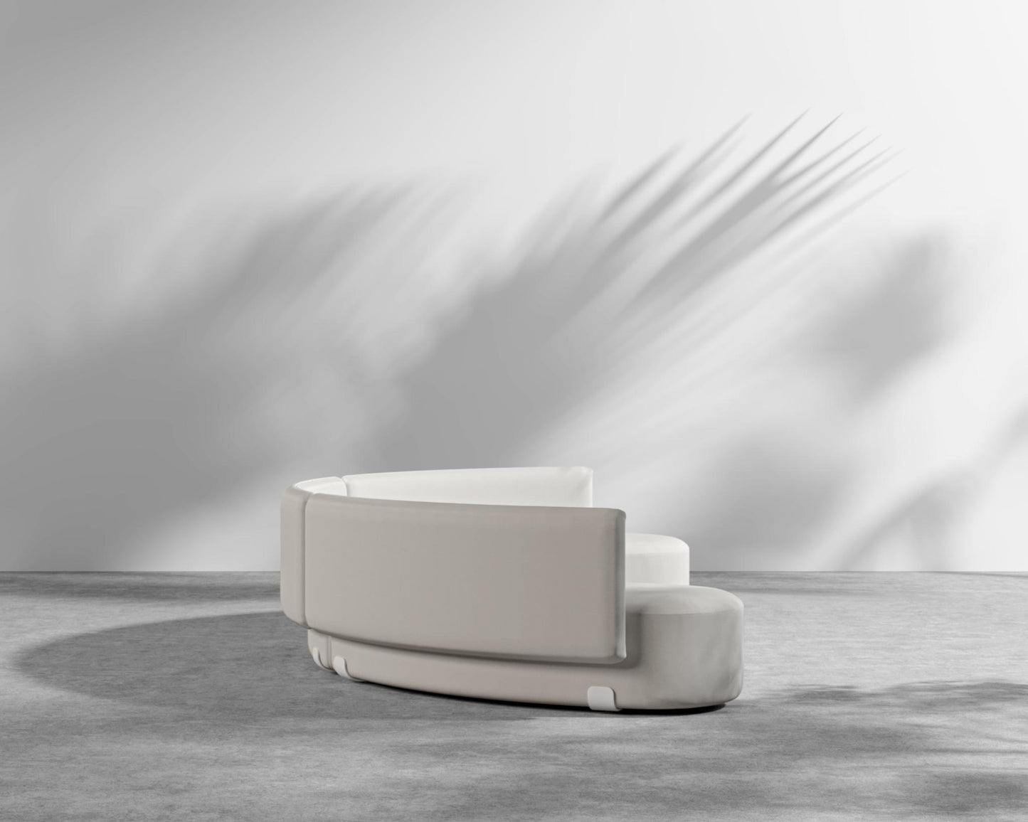 Tano Outdoor Curved Modular Sectional - Black, Outdoor Fabric - Palisades