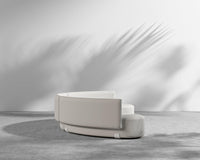 Tano Outdoor Curved Modular Sectional - Black, Outdoor Fabric - Palisades