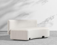 Tano Outdoor Right Corner - White, Outdoor Fabric - Palisades