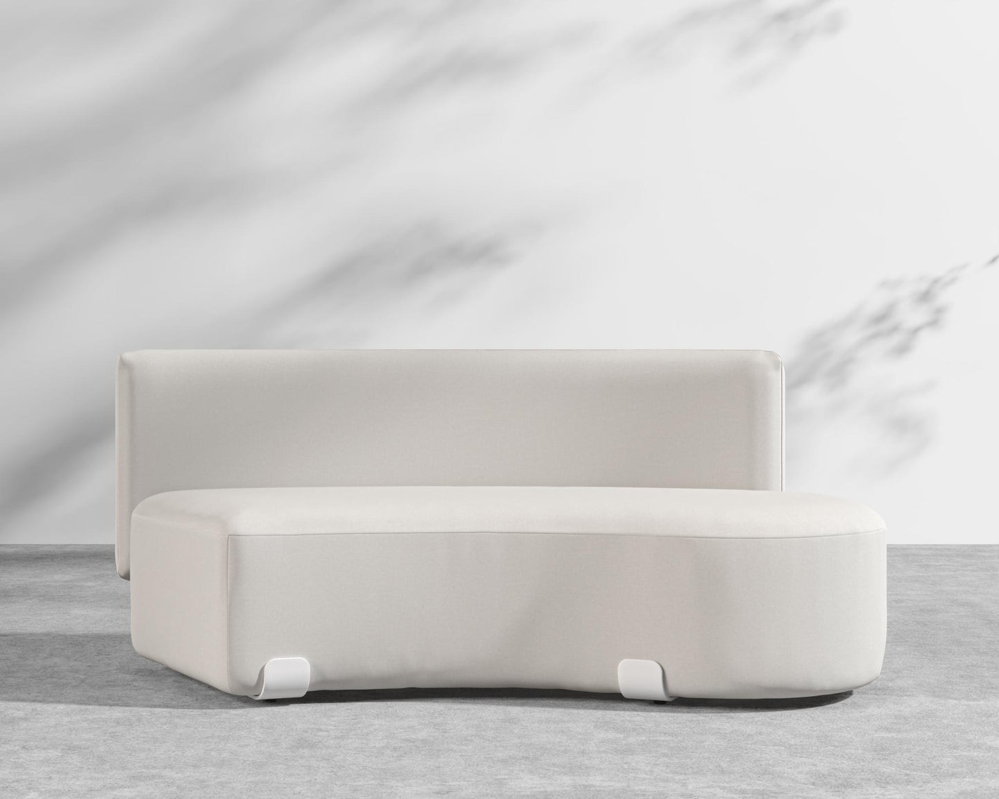 Tano Outdoor Right Corner - White, Outdoor Fabric - Palisades