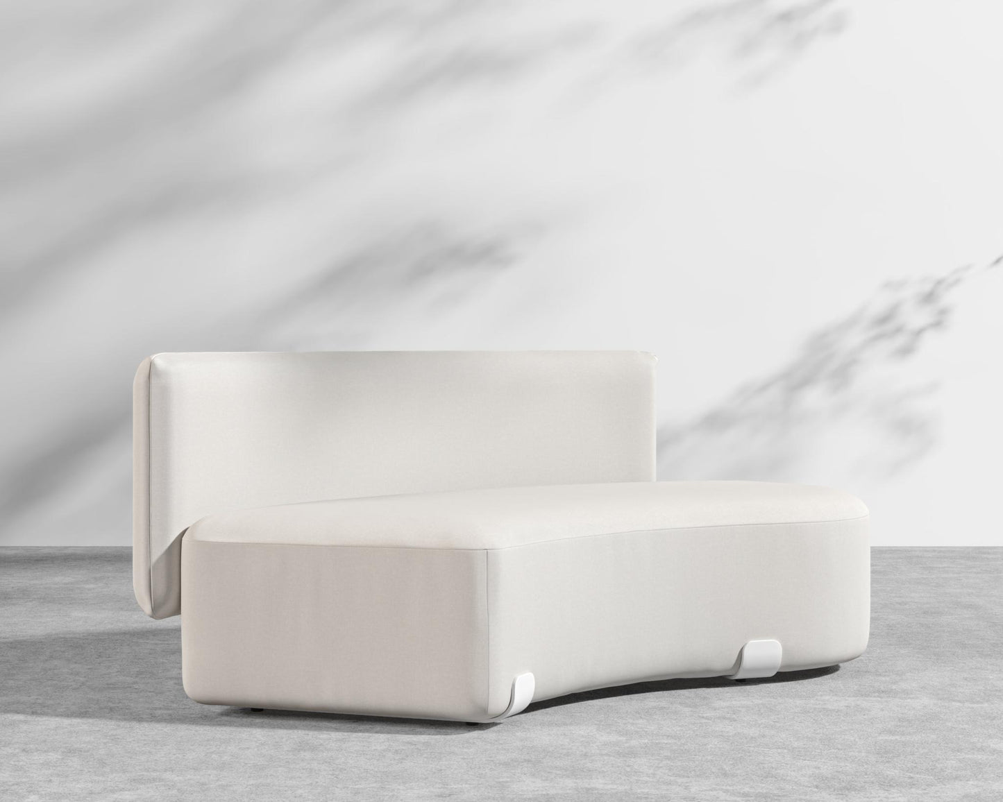 Tano Outdoor Right Corner - White, Outdoor Fabric - Palisades