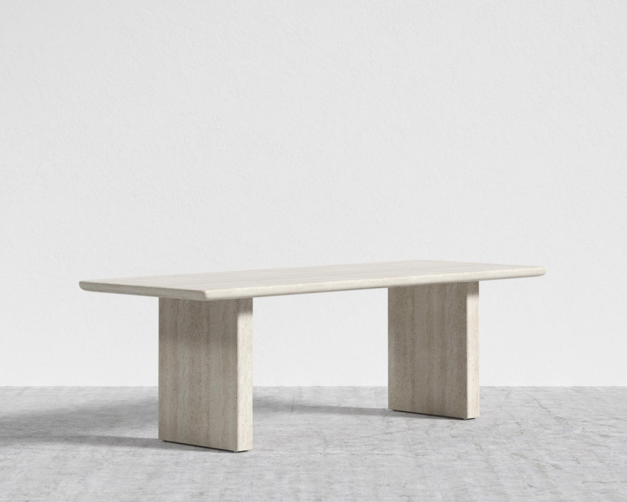 Tiberius Table - 82", White Travertine