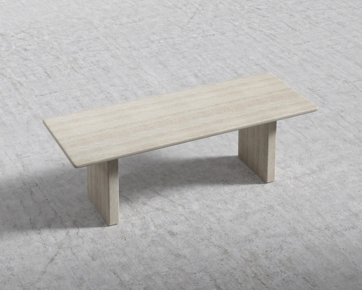 Tiberius Table - 82", White Travertine